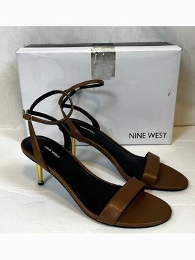 Nine West 'Anna' Brown Sandal Heels